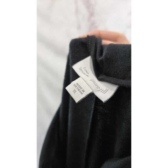 J Jill Dress Womens XL Black Sleeveless Tank Midi Maxi Luxe Tencel Mock Neck - Picture 3 of 10